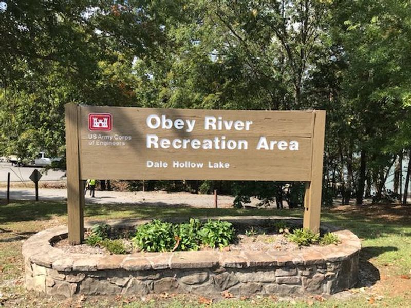 OBEY RIVER PARK ENTRY SIGN