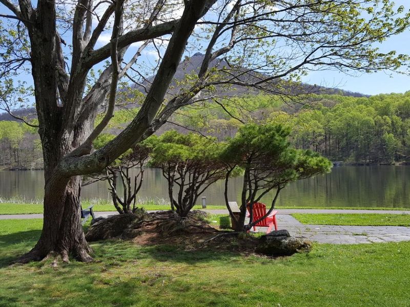 View of Sharp Top Mountain from Peaks of Otter Lodge