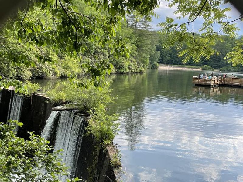 The damn at Lake Powhatan