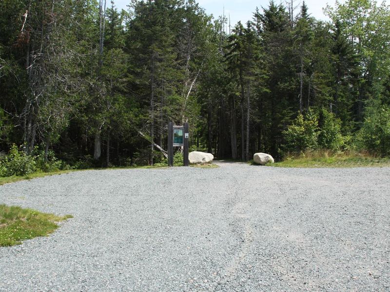 Parking lot for hike-in campsites