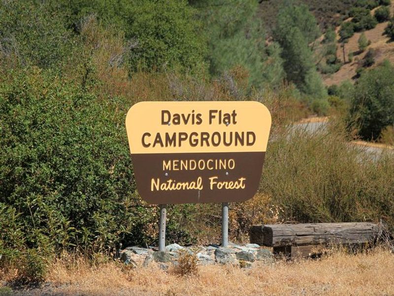 Davis Flat Campground Sign
