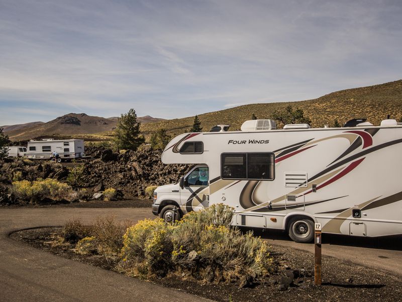 Some sites offer pull-through parking for trailers and RVs.
