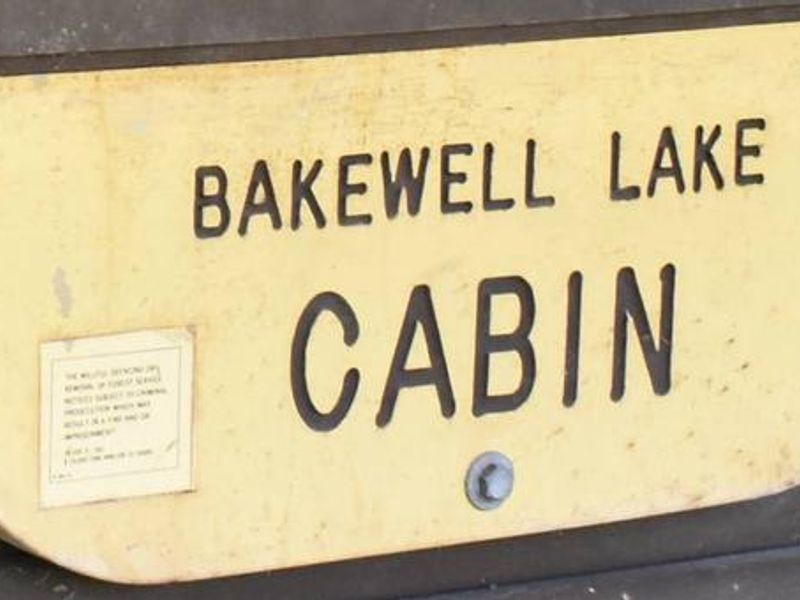 Bakewell Lake Cabin Sign