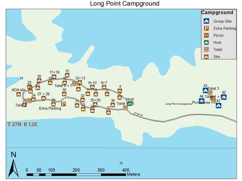 Map of Long Point Campground