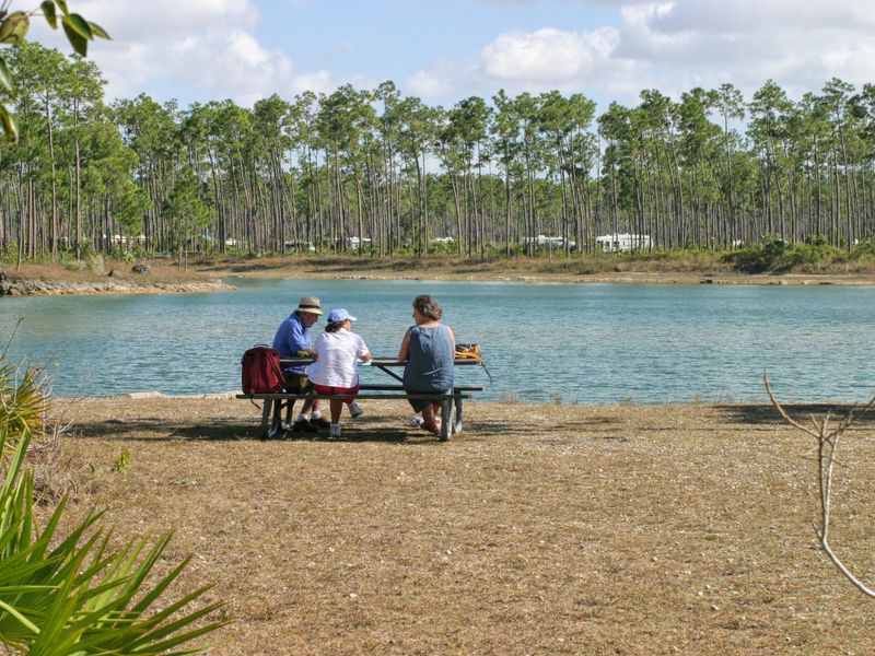 Picnicking at the Long Pine Key day-use area