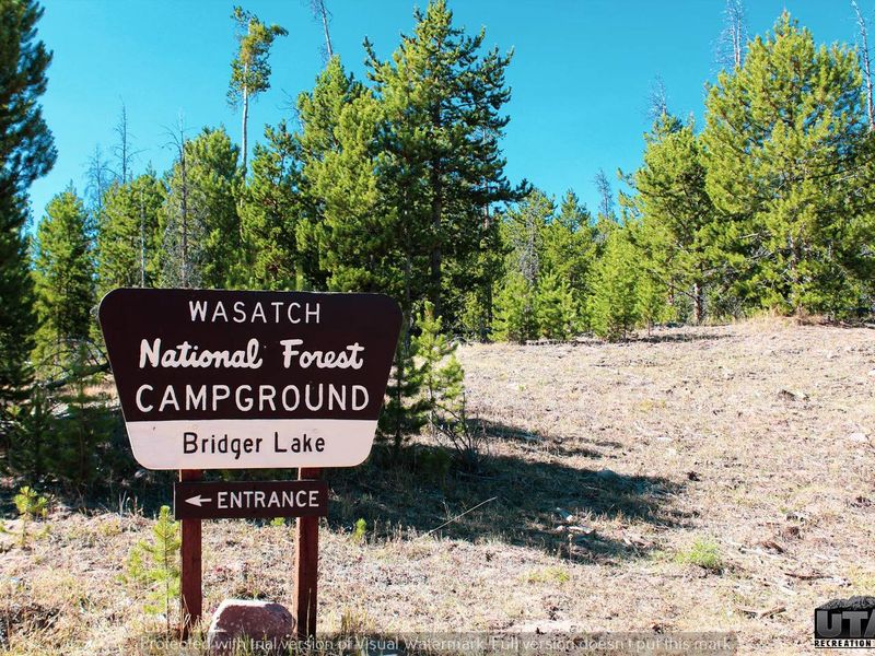Bridger Lake Campground entrance sign