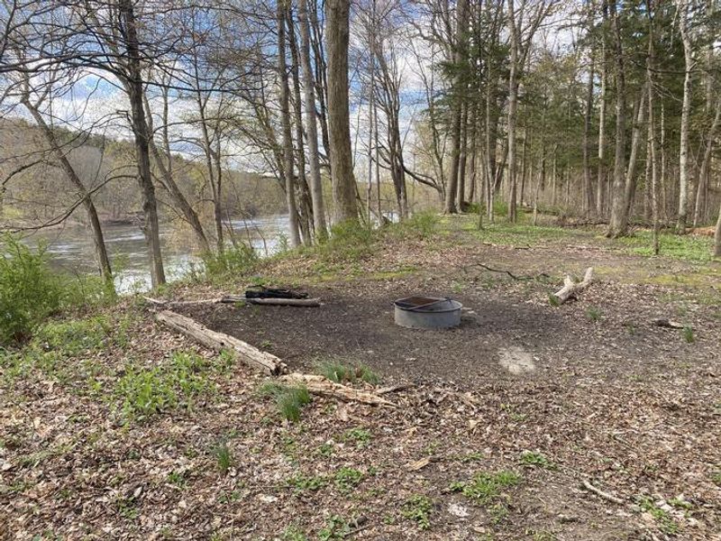 View of one of the many river campsites you will find along the Middle Delaware National Scenic & Recreational River.