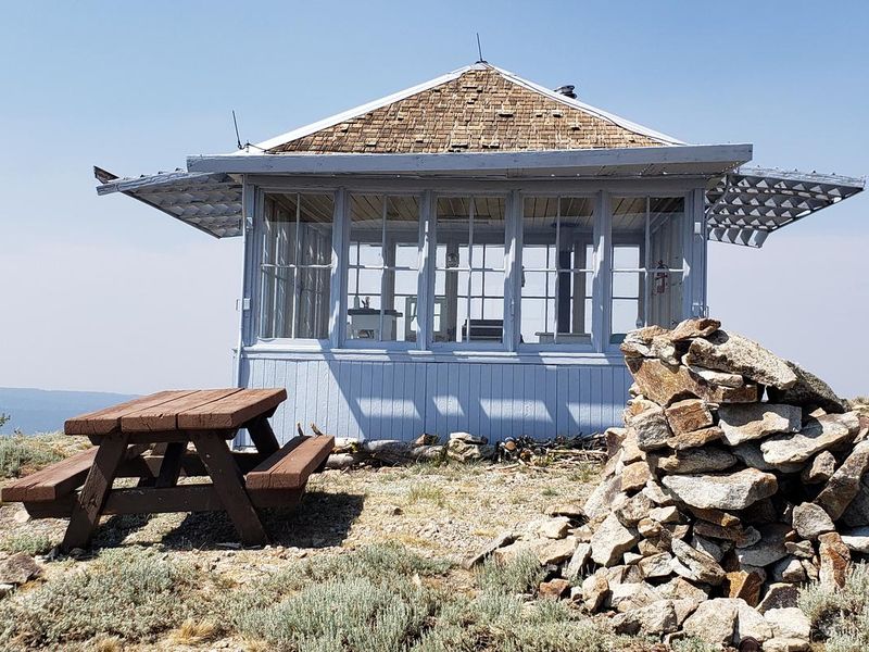 Picnic Table, Fire Structure, and South Side of Lookout