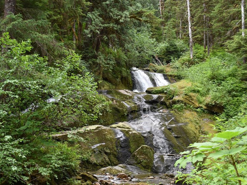 Falls behind Manzanita cabin