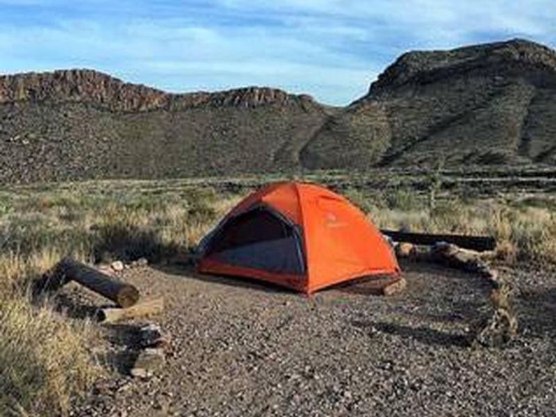 Primitive Roadside campsites are located along rugged gravel roads in the remote backcountry of Big Bend National Park.