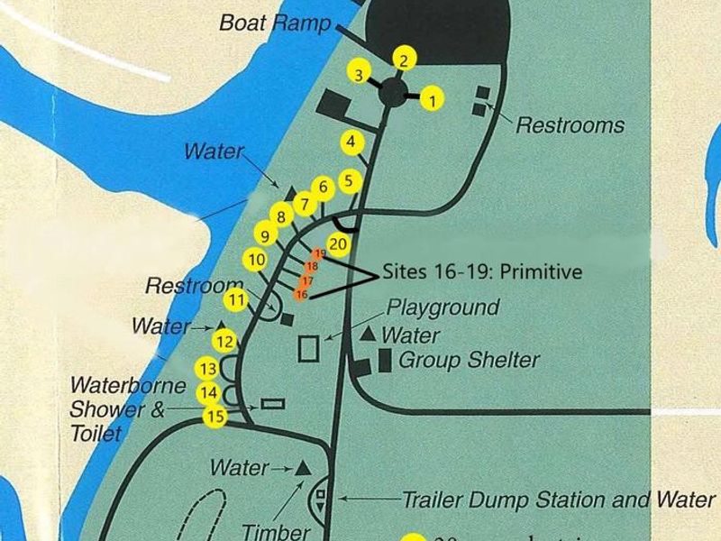 Card Creek Campground Map with Amenities
