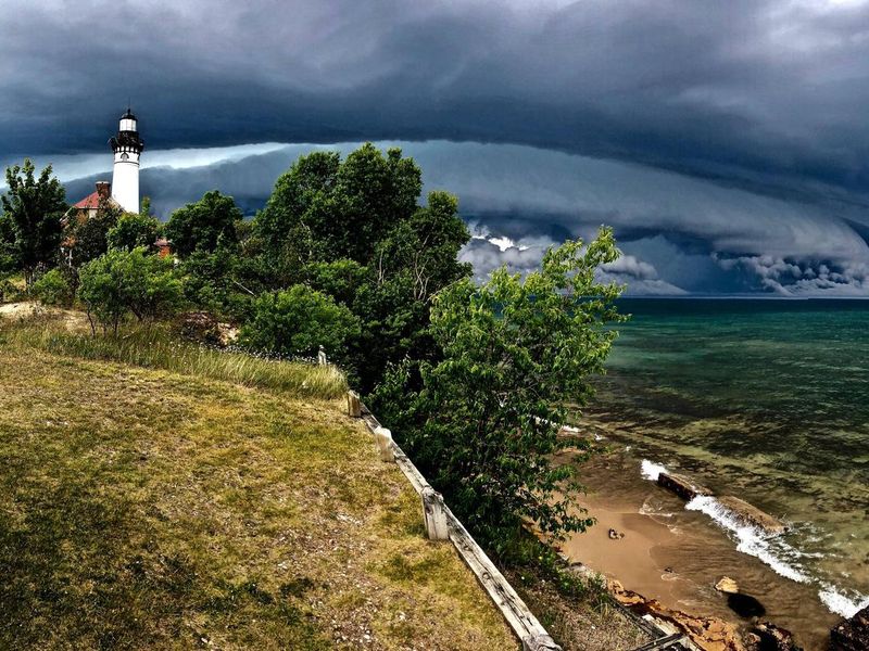 Storm view from the Au Sable Light Station