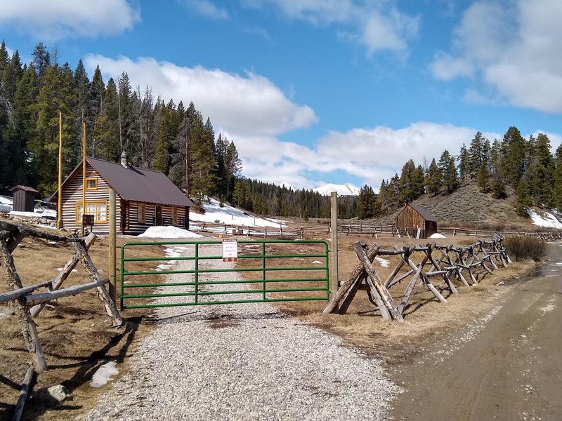 View of Eldridge Guard Station from gate