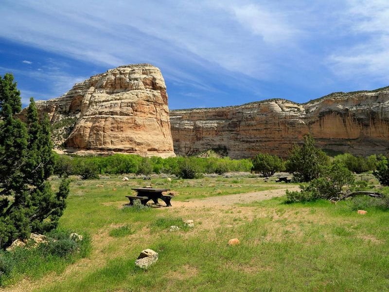 A stunning scene at the Echo Park Campground Echo Park Campground 
