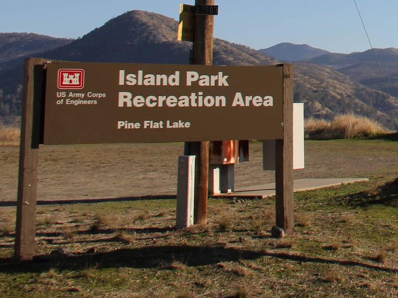ENTRANCE TO ISLAND PARK RECREATION AREA FROM E. TRIMMER SPRINGS ROAD
