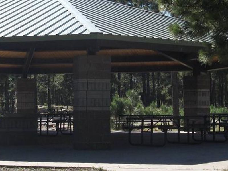 One of two ramadas in Crook Group Campground