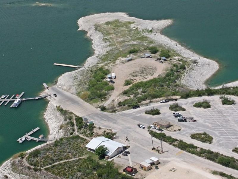 Aerial view of Rough Canyon Campground