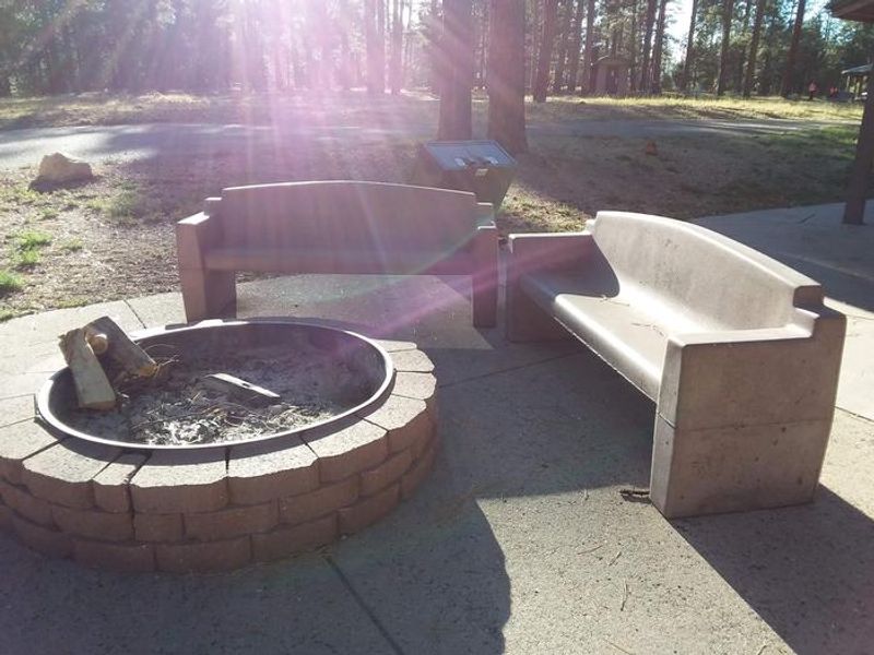 Jacob Lake campfire ring and benches