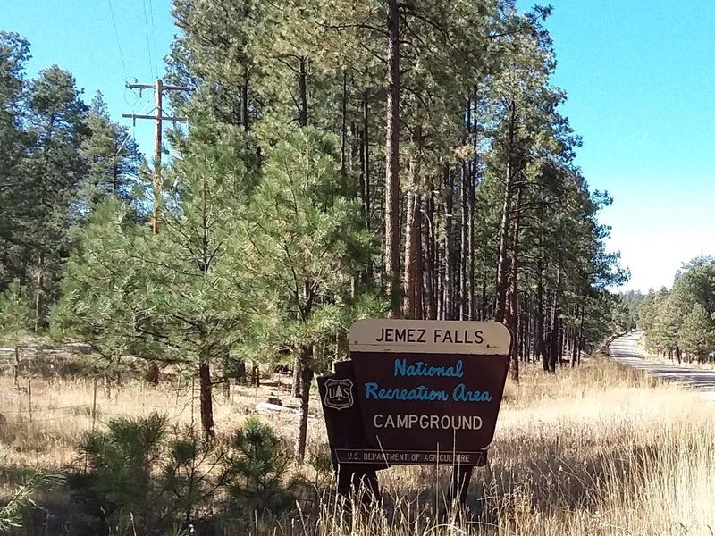 Jemez Falls Entrance Sign