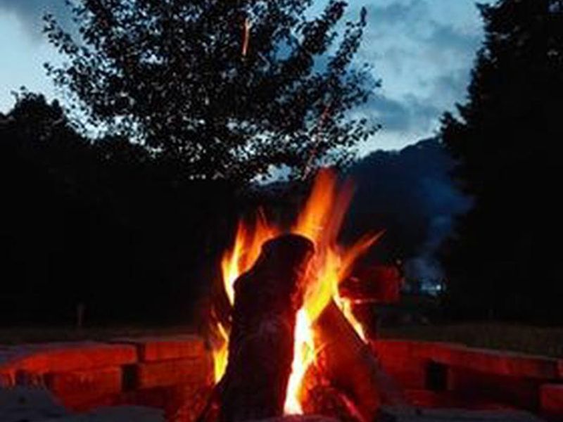 It just isn't camping season without a campfire. The favorite camping past time for young and old alike. This photo is in Area 4 of the campground.