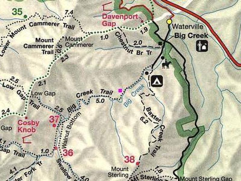 Several trail heads are accessible from Big Creek campground. 