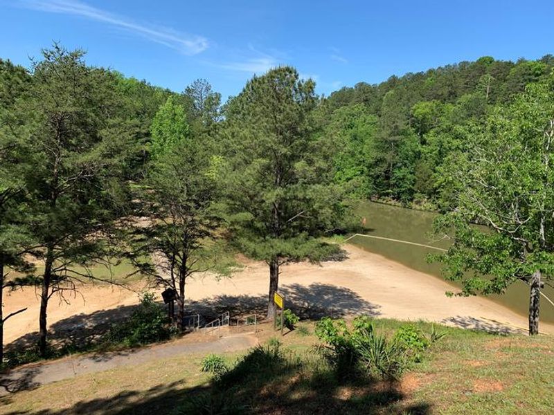 Deerlick Beach view from the parking lot