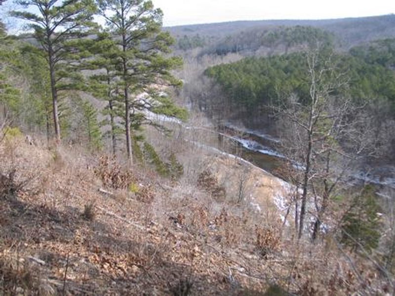 Overlooking Huzzah Creek from Pines Overlook Camping Loop