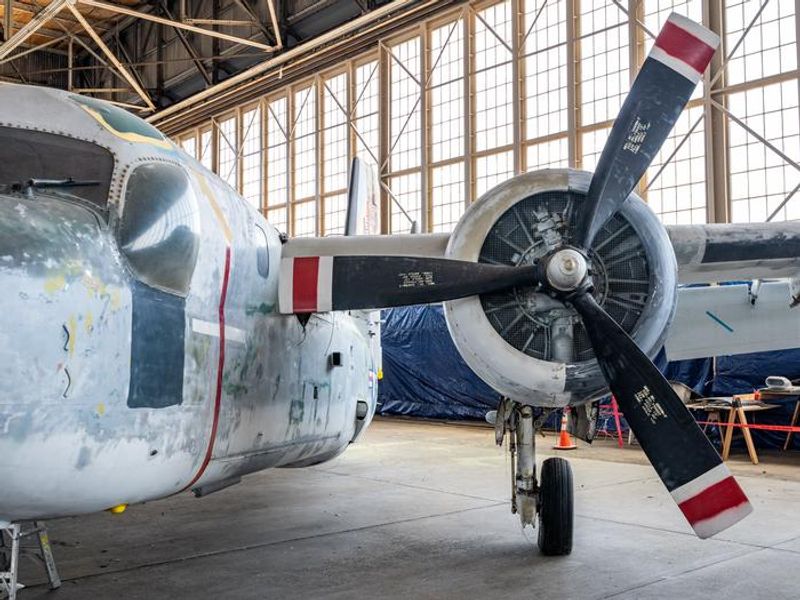 A Gruman S2F Tracker Propeller in Hangar B, Floyd Bennett Field